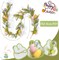 5 FT Easter Garland with Eggs and Mixed Spring Flowers, Long Artificial Rustic Egg Floral Vine String Garland for Easter Day Springtime Seasonal Decoration, Wreath Making Party Supplies